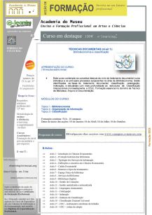 Cartaz de divulgação | Formação e-Learning | Técnicas Documentais nível 1 - Biblioteconomia e Classificação CDU